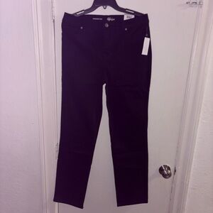 Style & Co. Black Mid Rise Straight Pants